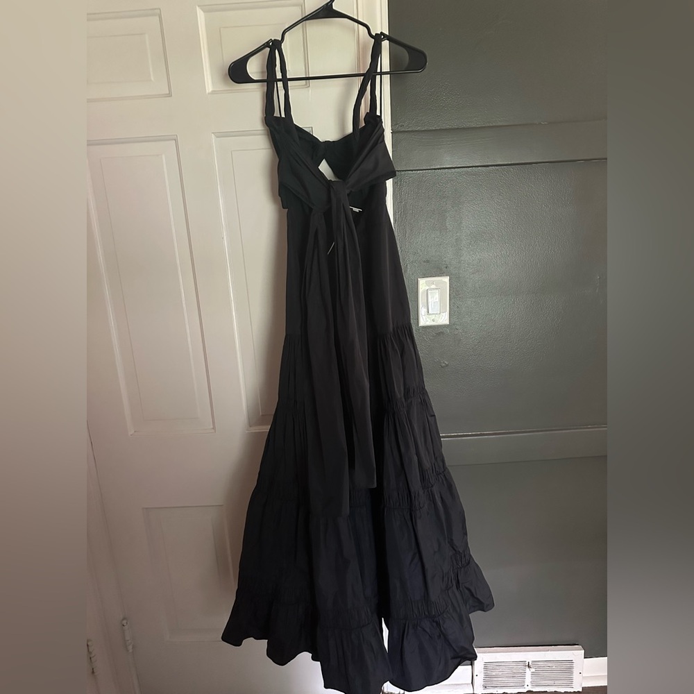 Alexis Azalea Black Gown Cut Out Black Tie Tiered Maxi Dress Ruffle Elegant Chic - Picture 7 of 12